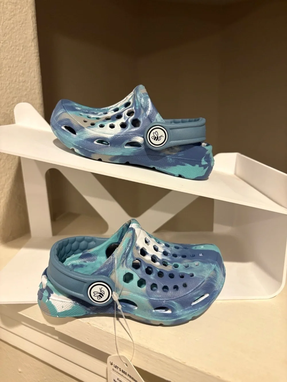 Joybees Clogs Blue Kids Toddler Infant Sz 4/5 SlipOn Comfort Sandals Lightweight
